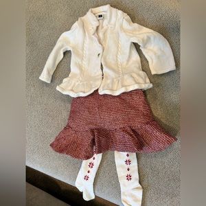 Janie and Jack Baby girls Christmas outfit size 6-12m